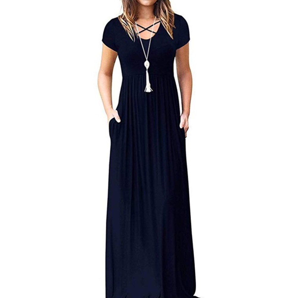 Navy blue maxi dress
